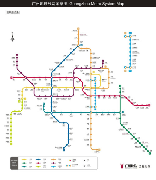 广州地铁线路图全新概览